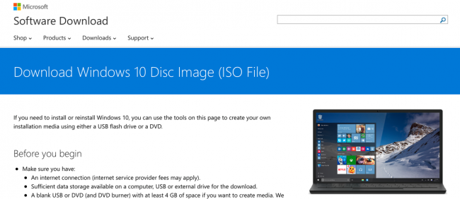 Windows 10 iso file download